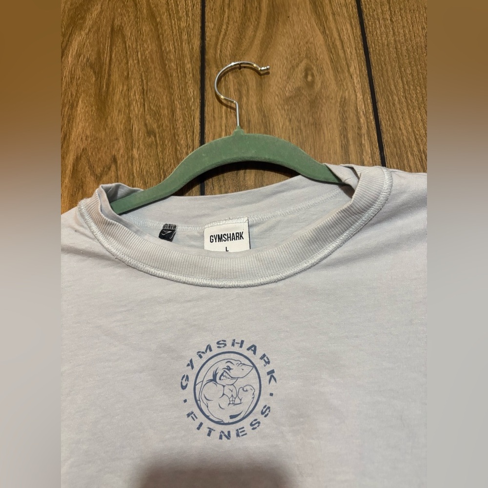 Gymshark Legacy Long Sleeve Top in Fresh Blue- oversized fit sz L - Picture 7 of 11